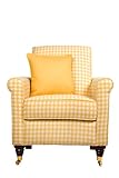 angelo:HOME Harlow Chair Yellow and White Check
