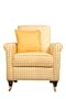 angelo:HOME Harlow Chair Yellow and White Check
