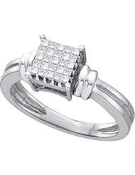 0.25CTW PRINCESS DIAMOND LADIES FASHION INVISIBLE RING