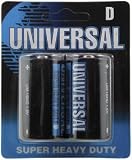 UNIVERSAL BATTERY D5928/5328 Super Heavy-Duty Batteries (D 2-pk)