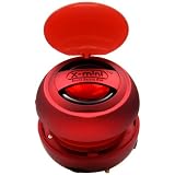X-Mini New Generation v1.1 Capsule Speaker - Colour Red - With New Cap Lid Cover Design - For iPod, MP3, MP4, PC, Laptop, Notebook, Netbook, Audio, Gaming-Devices