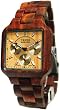 Tense Square Natural Sandal Wood Hypoallergentic Watch B7305S Light Face