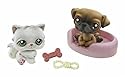 LITTLEST PET SHOP Persian Cat & Pug Dog Figures
