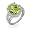 Eve's Addiction Melinda's Apple Green CZ Sparkling Cocktail Ring, 5