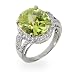 Melinda's Apple Green CZ Sparkling Cocktail Ring