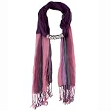 412QXqvkgIL. SL160  Ombre Fade Jewel and Bead Embellished Trim Collar Alexis Scarf in Purple Slate Grey and Rose Pink