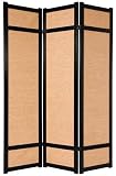 Review Oriental Furniture  / Durable Office Partition - 6ft. Jute Japanese Shoji Privacy Floor Screen Room Divider - 5 Panel Black