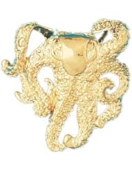 Dazzlers Solid 14k Gold Octopus Slide Charm Pendant Available in three colors from jewelsberry (weights: 12.7 grams only)