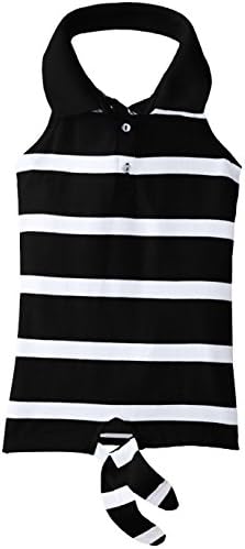 One Step Up Big Girls' Printed Stripe Halter Polo