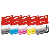 Set of 5 Original Ink Cartridges for Canon IP4200 IP4300 IP 5300 IP5300 MP500...