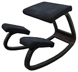 Sierra Comfort SC-205B Ergonomic Kneeling Chair (Black Fabric / Dark Wood)