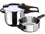 Magefesa Practika Luxe Stainless Steel 4 and 6 Quart Super Fast Pressure Cooker (6 Piece)