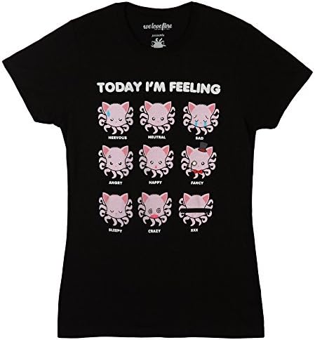 Tentacle Kitty Emotions Juniors Shirt (Large)