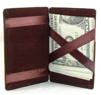 Genuine Leather Magic Wallet in Brown by 