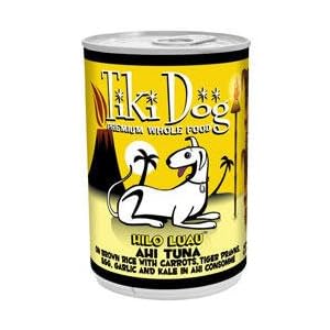 Tiki Dog Hilo Luau - Ahi Tuna on Brown Rice w Carrots and Tiger Prawns Dog Food (12 14oz... by Tiki Dog