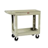 (Price/EA)Heavy-duty 2-shelf utility cart, structural foam, 17-7/8wx39-1/4dx33-1/4h, beige
