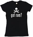 got rum? Pirate Logo Women's Babydoll Petite Fit Tee Shirt in 6 Colors Small thru XL