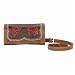 American Made Wallets - American West Roses Are Red Wallet with Adjustable Strap - Dark Chocolate Brown