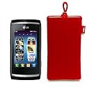 LG GC900 Viewty Red "SUPER CASE" Designer Carry Protector Pouch