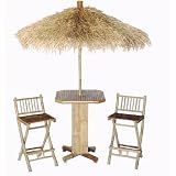 Bamboo 4 Piece Bar Height Dining Table Set