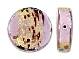 Venetian Glass 30mm La Crima Ca'd'Oro Coin - Lilac