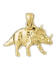 Dazzlers Solid 14 karats gold Dinosaur Charm Pendant Available in three colors from jewelsberry (weights: 1.7 grams only)