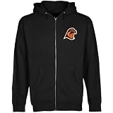 NCAA Bowling Green State Falcons Black Logo Applique Midweight Full Zip Hoody