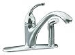 KOHLER K-10413-CP Forte Single Control Kitchen Sink Faucet, Polished Chrome