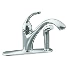 KOHLER K-10413-CP Forte Single Control Kitchen Sink Faucet, Polished Chrome