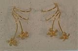 Gold Vermeil Pierceless Left Right Ear Cuff Wrap Earrings Set With Two