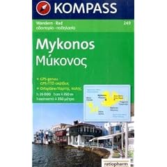 Mykonos 1 : 35 000: Wanderkarte mit Radrouten. GPS-genau / Ortspl�ne