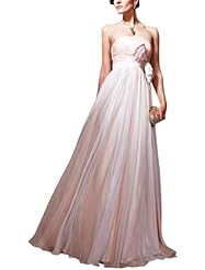A-line Off the Shoulder Sleeveless Cocktail Floor Length Chiffon Beaded Homecoming Dress/Pageant Dress/Prom Dress/Party Dress/Wedding Dress 