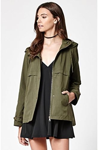 La Hearts Womens Peached Twill Hooded Anorak