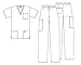Sivvan Unisex Scrubs - Classic V-Neck Top & Drawstring Pants Scrub Set - S8400 - Ceil Blue - M