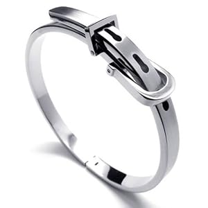 KONOV Jewelry Womens Stainless Steel Bangle Bracelet - Silver (with Gift Bag)