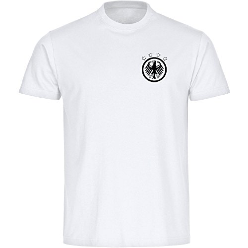 T-Shirt Deutschland Retro EM 2016 Frankreich Kinder weiß Gr. 128 – 176 France Germany Deutschland, Größe:140
