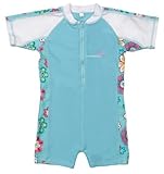 One Piece Zippered Sun Suit UPS 50+ by Snapper Rock - Light Blue