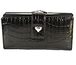Mundi Moc Croc Tab Frame Clutch Wallet in Choice of Colors