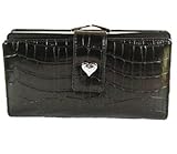 Mundi Moc Croc Tab Frame Clutch Wallet in Choice of Colors