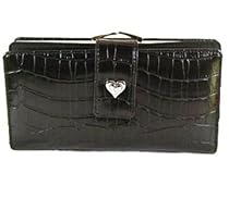 Mundi Moc Croc Tab Frame Clutch Wallet in Choice of Colors