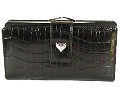 Mundi Moc Croc Tab Frame Clutch Wallet in Choice of Colors