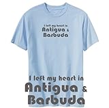 T-Shirt Light Blue  Retro Hearth Antigua & Barbuda  Country