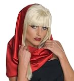 412R4XdavKL. SL160  Lady GAGA Red Head Scarf, Officially Licensed Lady Gaga Red Headscarf