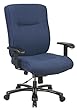 Big And Tall Deluxe Executive Chair With Mid Pivot Knee Tilt, Gunmetal Finish Base And Adjustable Arms By Office Star