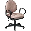 Contemporary Swivel Chair with flex Back & Loop Arms In Buckskin Finish By Office Star
