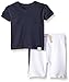 Burt's Bees Baby Boys' Organic V-Neck Tee and Stripe Short Set