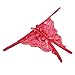 Tenworld Women Open Fork Transparency Tanga Bowknot Strappy Sexy Panties