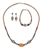 Jasper jewelry set, 'Inca Memory' 20 L