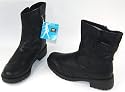 Feder Flex Stiefelette robust schwarz Gr. 39