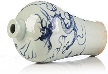 Oulaimu® Classic Chinese Vintage Blue and White Porcelain Floral Flower Globular Vase Decorative Centerpiece